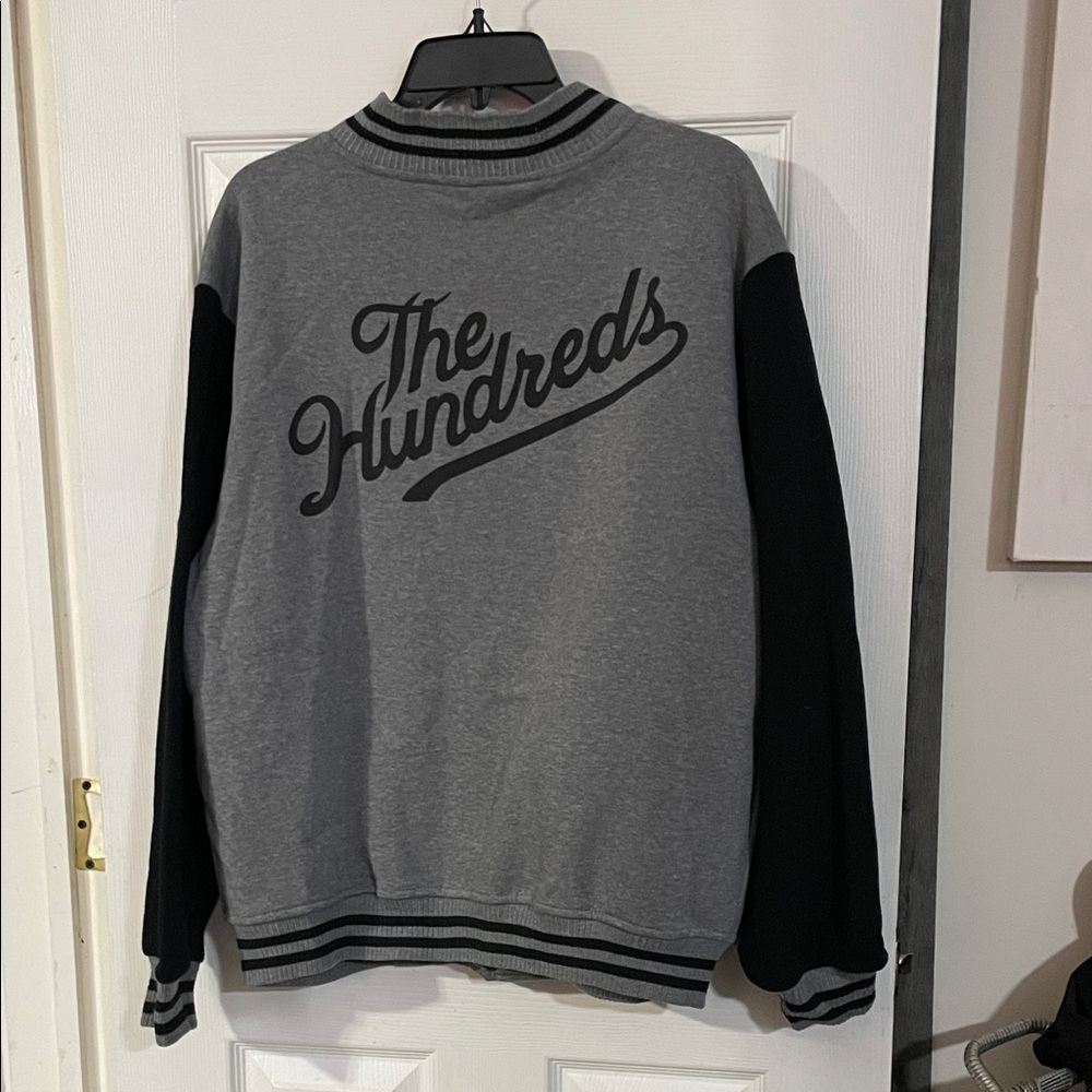 The Hundreds Black And Gray Varsity Jacket. Size M View 5
